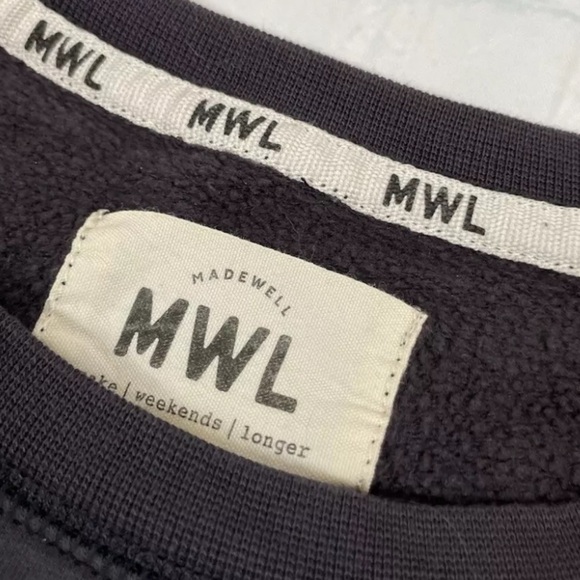 Madewell MWL Superbrushed Easygoing Sweatshirt Crew Neck Long Sleeve Gray Sz. M - Picture 9 of 16